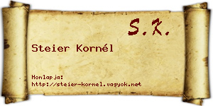 Steier Kornél névjegykártya