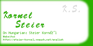 kornel steier business card